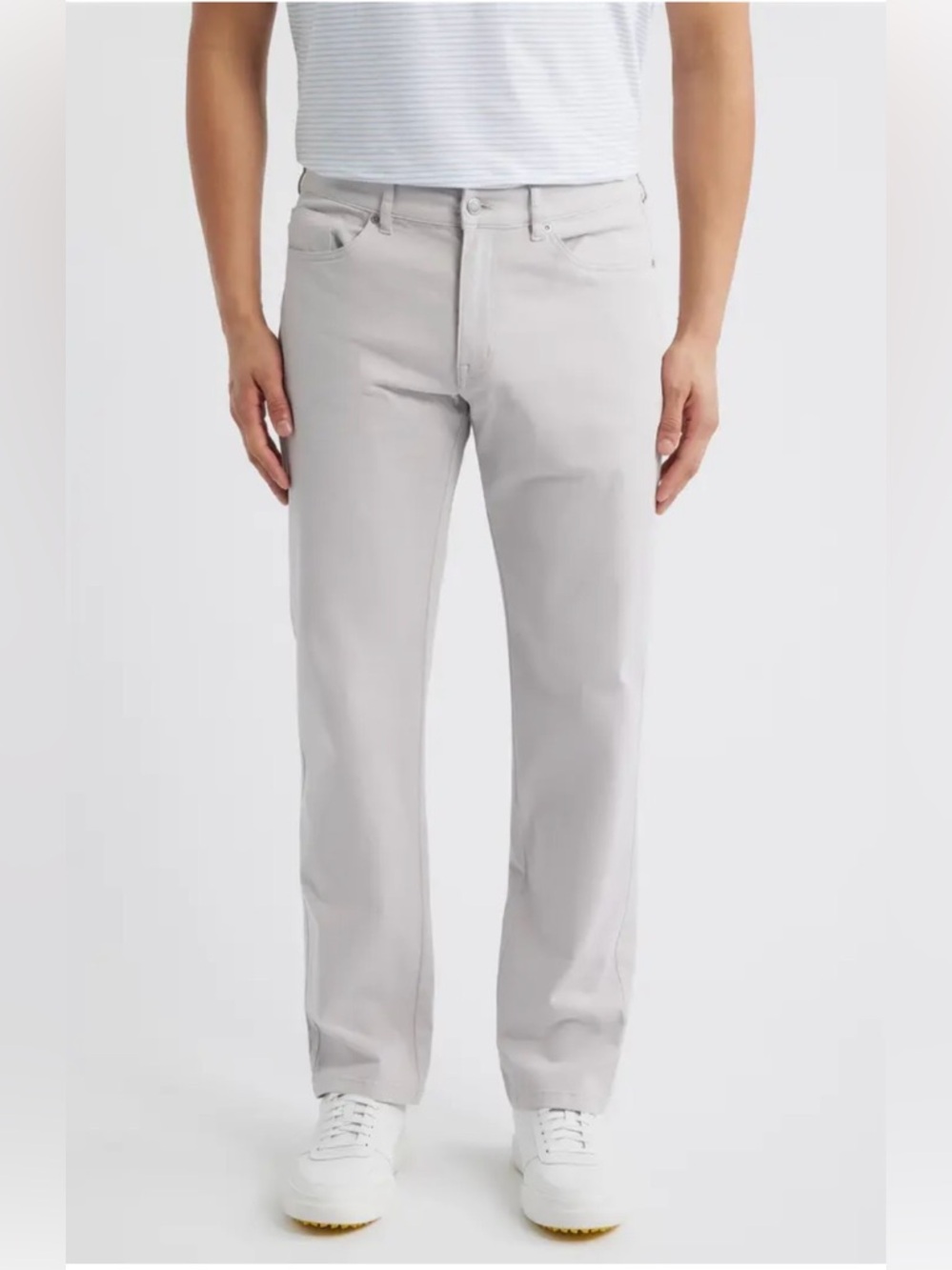 LA Dolfina men size 36‎ light gray straight leg pants 100% Algoddn